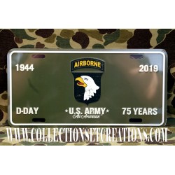 PLAQUE D-DAY 101st AIRBORNE 1944-2019