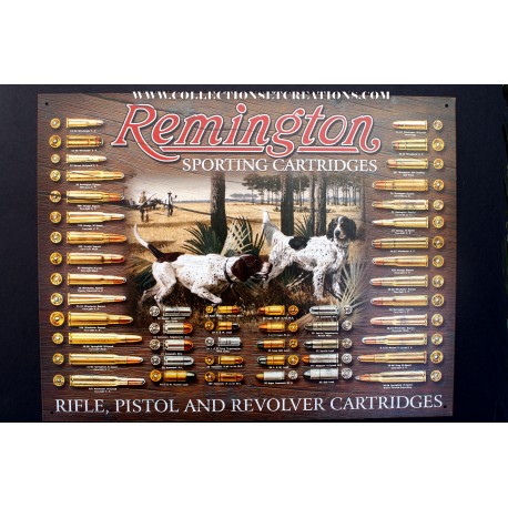 PLAQUE METAL "REMINGTON CARTRIDGES"