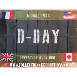 DRAPEAU D-DAY OPERATION OVERLORD "5X3" COUNTRIES
