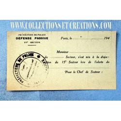 TICKET DEFENCE PASSIVE 1940/45