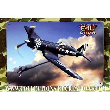 PLAQUE VOUGHT F4U CORSAIR 20"30CM