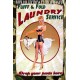 PLAQUE PIN-UP LAUNDRY SERVICE